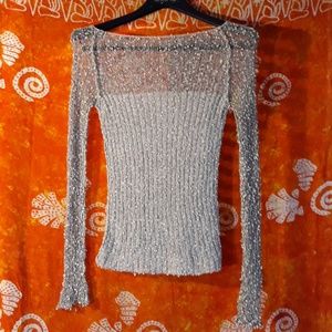 See☆Through☆Stretchy☆Grey☆Long☆Sleeve